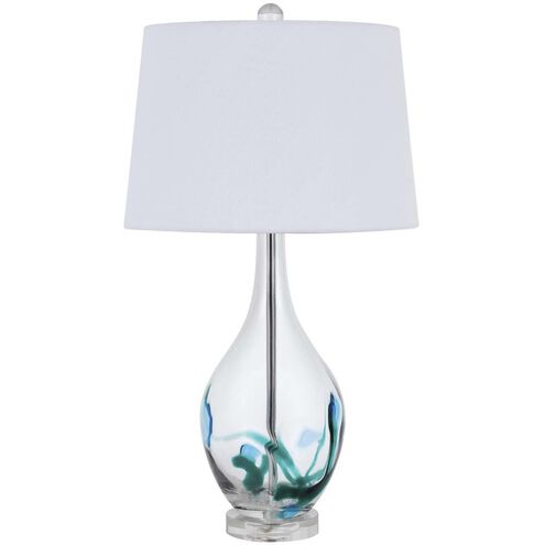 Harlan 27 inch 150.00 watt Clear/Turquoise Table Lamp Portable Light