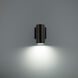 Cylinder LED 6.75 inch Black Outdoor Wall Light