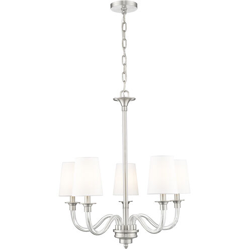 Katerina 5 Light 24 inch Brushed Nickel Chandelier Ceiling Light