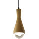 Radiance Collection - Erlen 1 Light 4.75 inch Antique Gold and Matte Black Pendant Ceiling Light in Replaceable Bulb, Form+Finish+Function