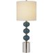 Malaga 35 inch 150 watt Slate Blue and Chrome Table Lamp Portable Light, Pair