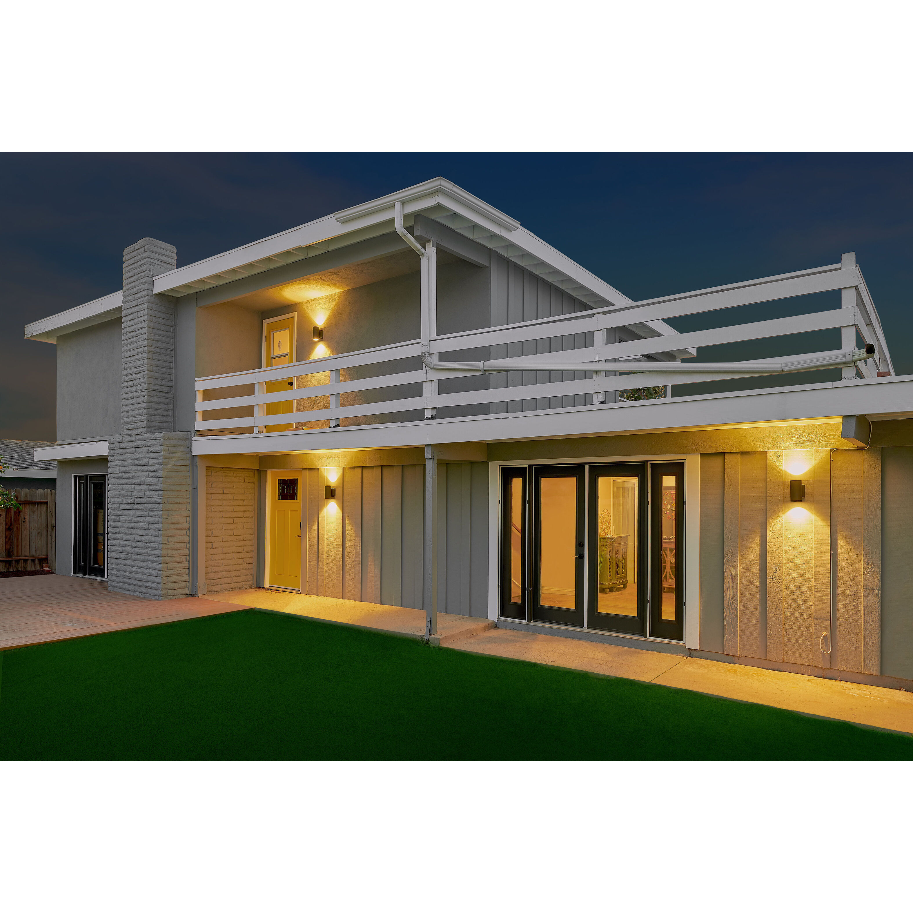 Outdoor Cylinder LED Wall Sconce Wall Light in Anthracite