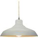 Radiance 1 Light 13.5 inch Matte White and Champagne Gold and Brushed Nickel Pendant Ceiling Light