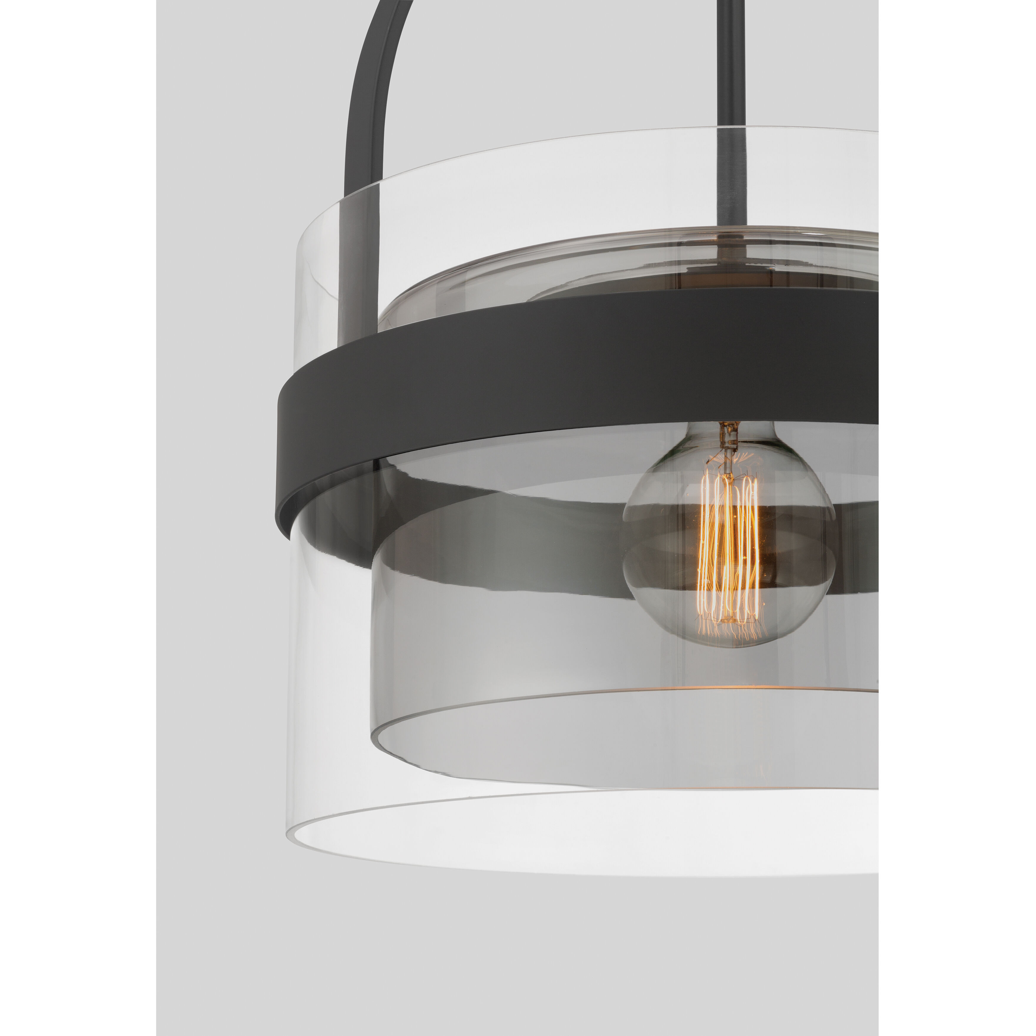 Ravik 1 Light 15.5 inch Dark Matte Black Convertible Pendant/Semi-Flush Mount Ceiling Light