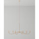 Saxon 6 Light 60.75 inch Painted Rattan/Natural Rattan Chandelier Ceiling Light