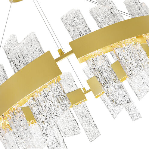 Guadiana LED 32 inch Satin Gold Chandelier Ceiling Light