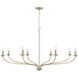 Dolan 8 Light 52 inch Matte Brass Chandelier Ceiling Light