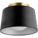 Trapeze 1 Light 11 inch Noir Flush Mount Ceiling Light