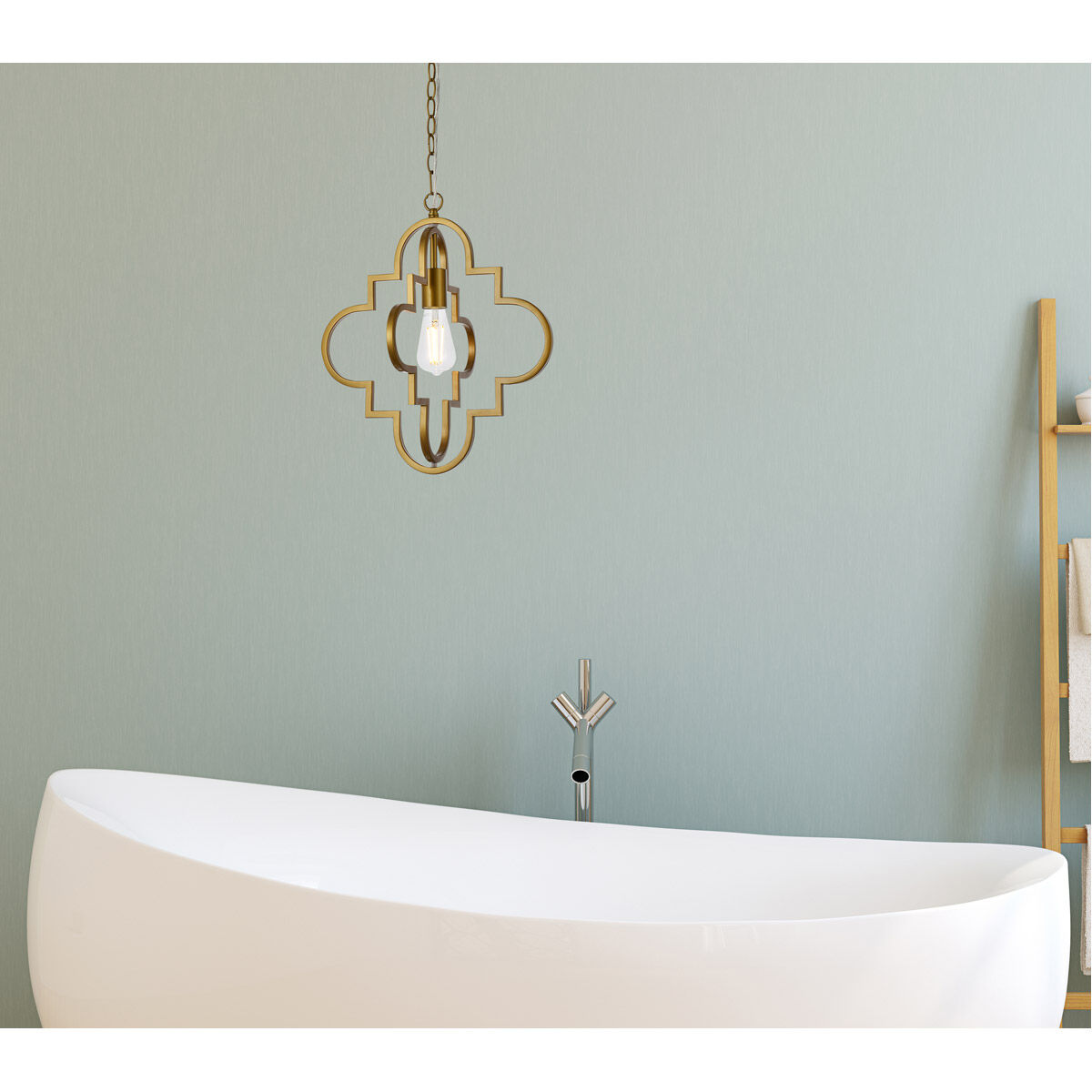 Sandara 1 Light 15 inch Brass Pendant Ceiling Light