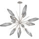 Rock Crystal LED 38.1 inch Beige Silver Chandelier Ceiling Light in Metallic Beige Silver, Chilled Smoke, 2700K LED, Starburst