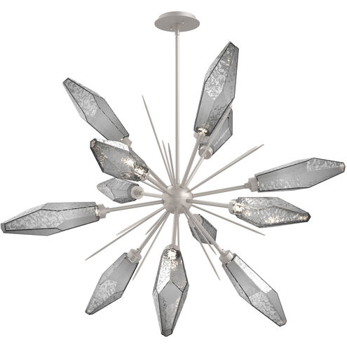 Rock Crystal LED 38.1 inch Beige Silver Chandelier Ceiling Light in Metallic Beige Silver, Chilled Smoke, 2700K LED, Starburst
