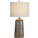 Haverhill 12 inch 150 watt Wood and Silver Table Lamp Portable Light