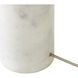 Lozica 62.5 inch 100 watt Antique Brushed Brass and Honed White Floor Lamp Portable Light