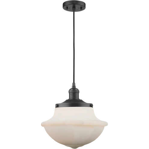 Franklin Restoration Oxford LED 12 inch Matte Black Mini Pendant Ceiling Light in Matte White, Franklin Restoration