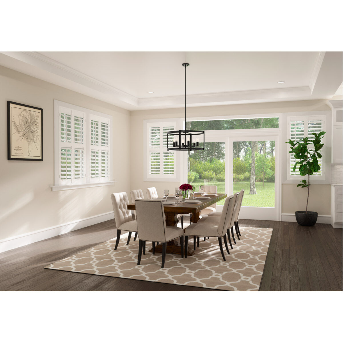 Astwood 6 Light 26 inch Matte Black Chandelier Ceiling Light