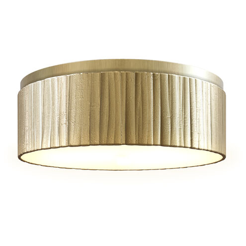 Kensington LED 12 inch Vintage Brass Flush Mount Ceiling Light