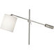 Campbell 62.38 inch 100.00 watt Polished Nickel Floor Lamp Portable Light in Oyster Linen