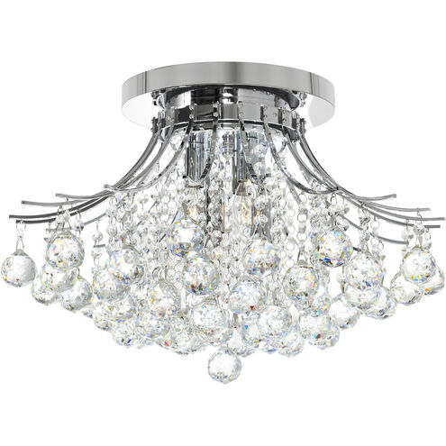 Princess 6 Light 20 inch Chrome Flush Mount Ceiling Light