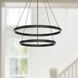Cerchio LED 23.63 inch Black Chandelier Ceiling Light