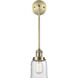 Franklin Restoration Bell 1 Light 5 inch Antique Brass Mini Pendant Ceiling Light in Incandescent, Clear, Franklin Restoration