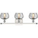 Ballston Fenton 3 Light 26 inch White and Polished Chrome Bath Vanity Light Wall Light in Clear Glass, Ballston