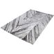 Rhythm 96 X 60 inch Gray with White Rug, Handwoven