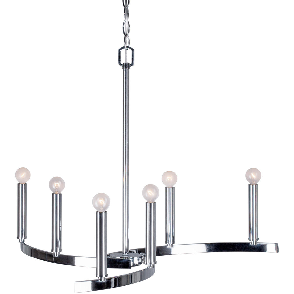 Wyatt 6 Light 27.25 inch Chrome Chandelier Ceiling Light