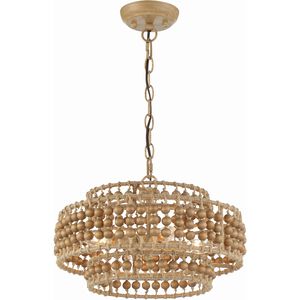 Silas 4 Light 16 inch Burnished Silver Mini Chandelier Ceiling Light