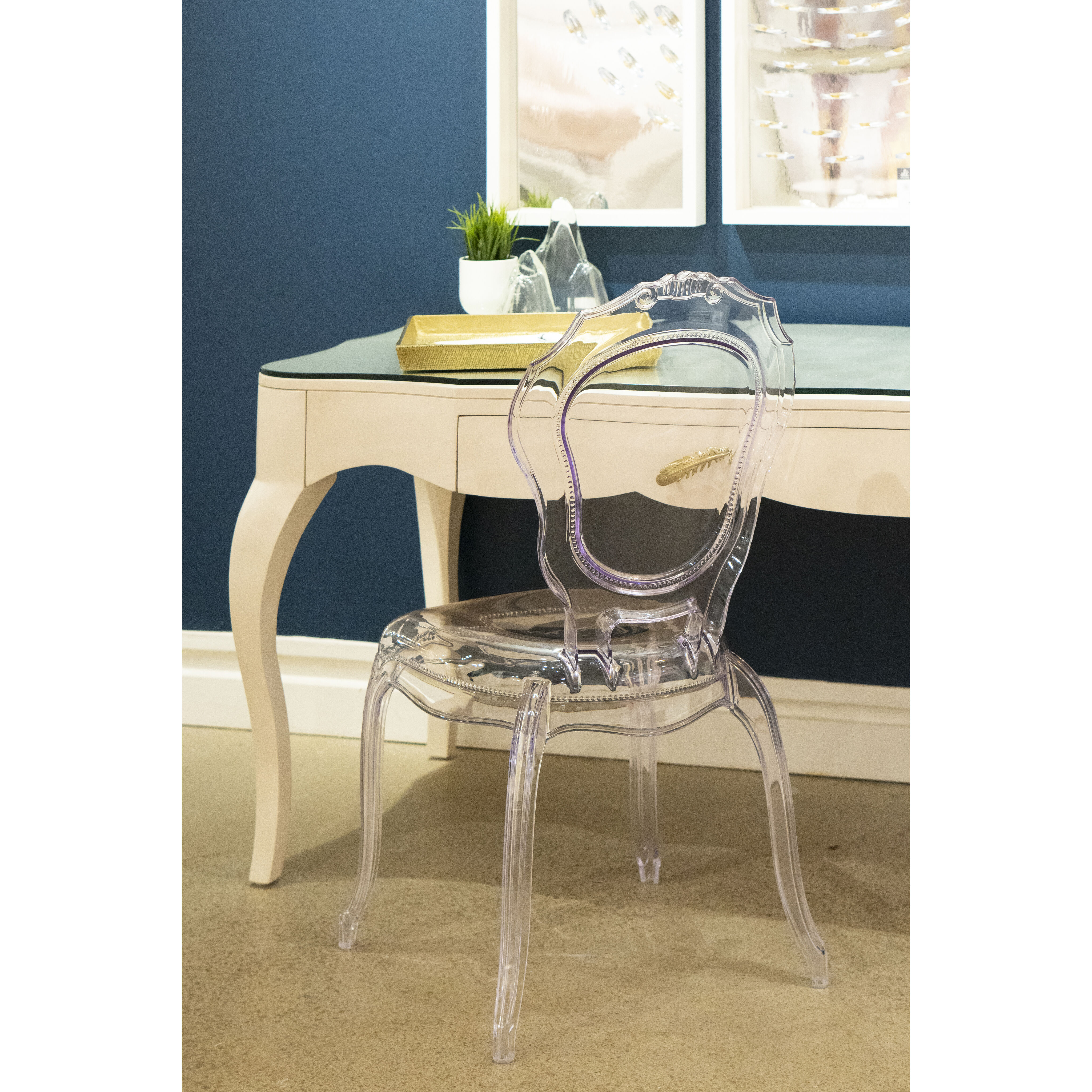 Vie En Rose Clear Chair, Set of 2