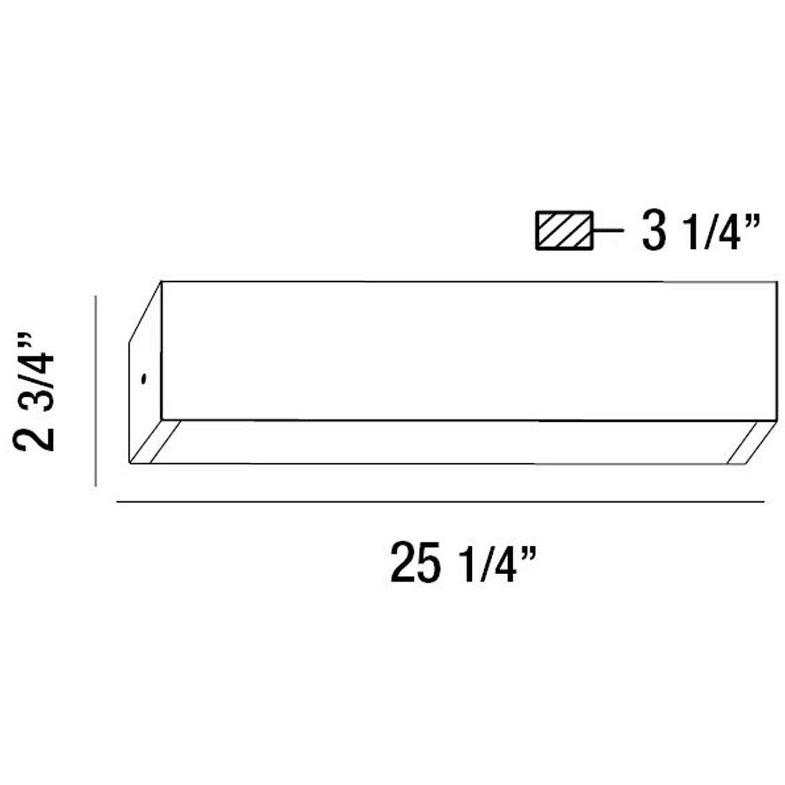 Anello LED 25 inch Chrome Wall Sconce Wall Light, Medium