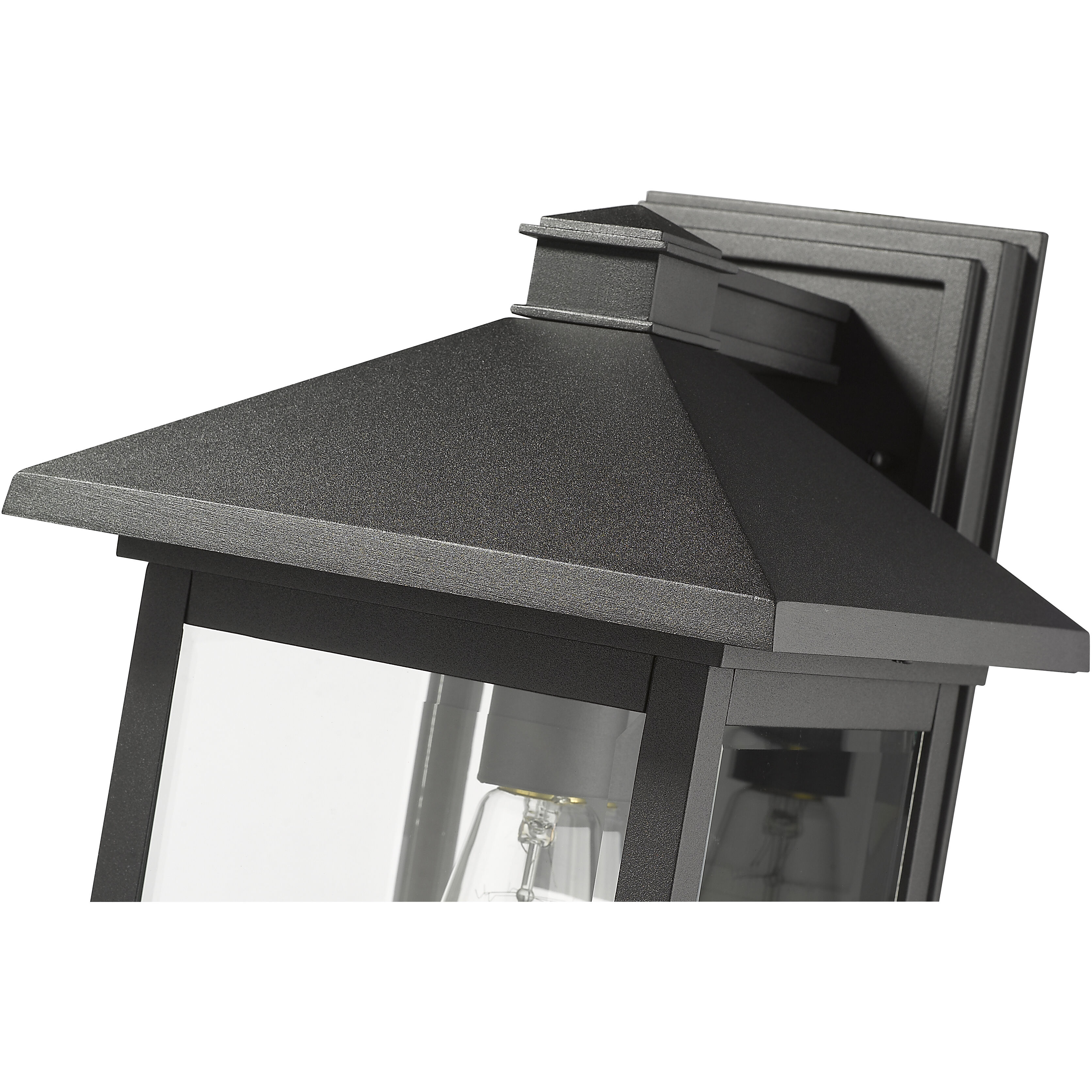 Portland 1 Light 15.75 inch Black Outdoor Wall Light