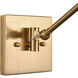 East Point 17 inch 60 watt Satin Brass Swingarm Sconce Wall Light