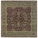 Taj Mahal 96 X 96 inch Burgundy, Grass Green, Saffron Rug