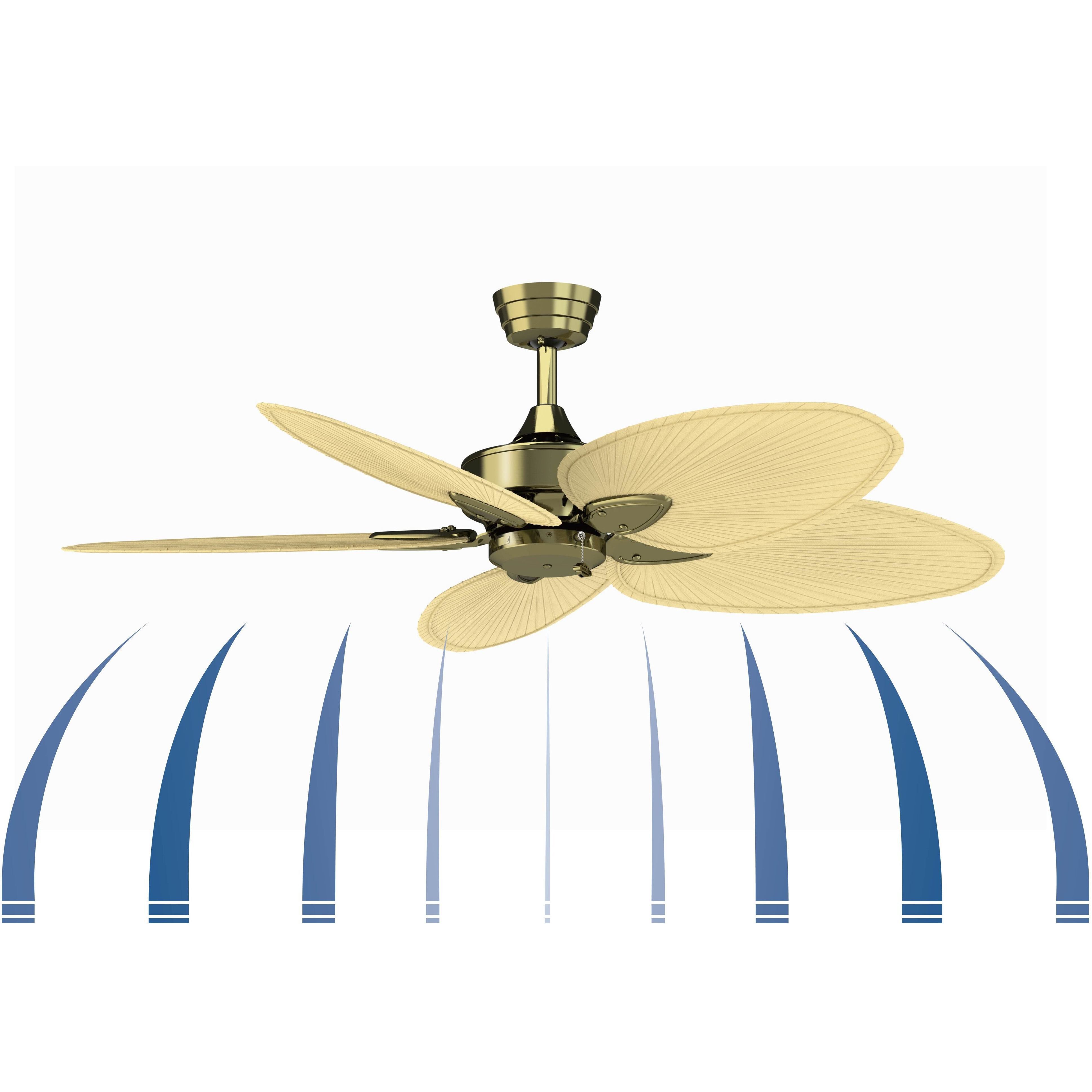 Windpointe 52 inch Rust with Narrow Oval Antique Bamboo Blades Fan-Uni