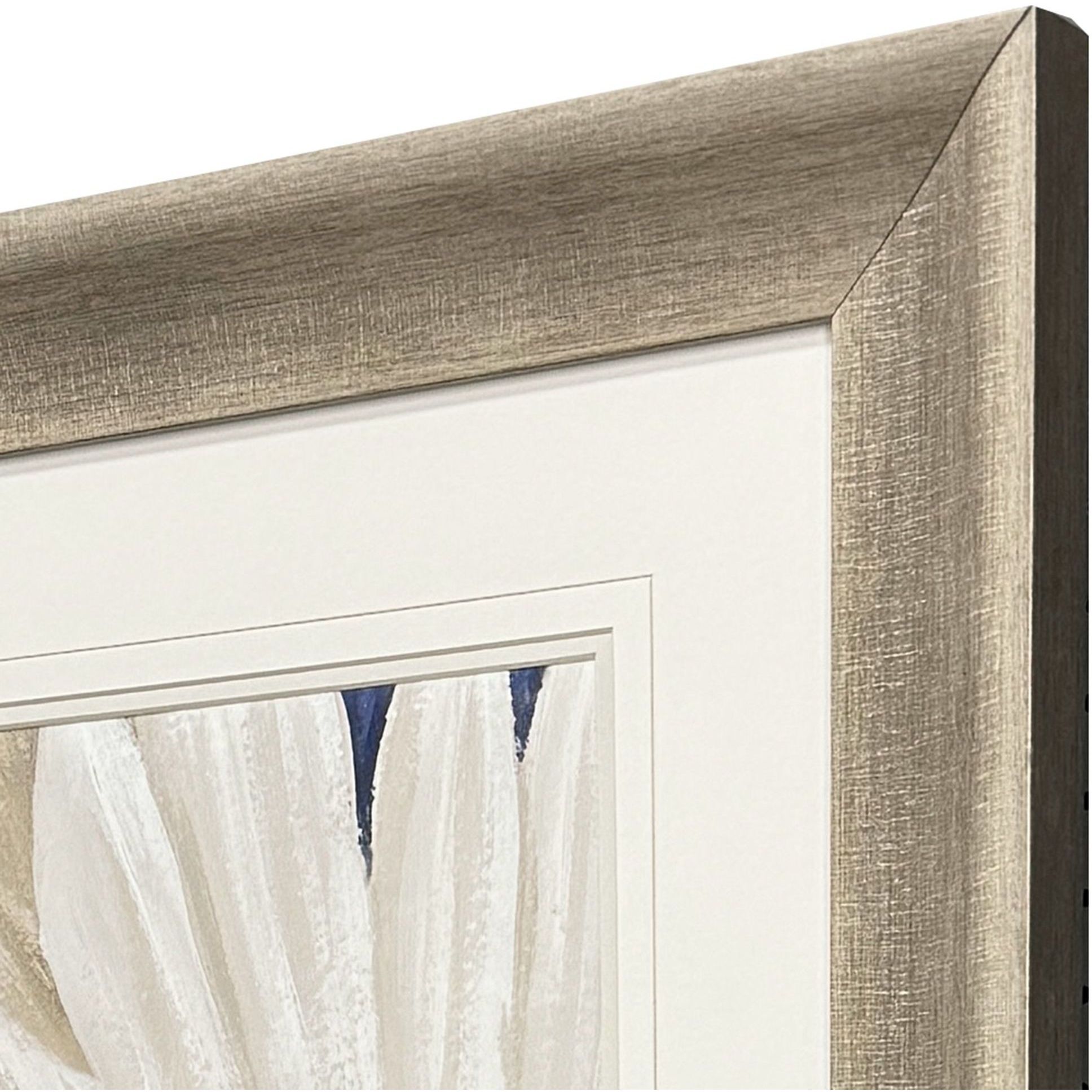 Blue Dry Palms Blue and Beige Framed Art, Propac