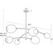 Artemis 6 Light 58.5 inch Polished Nickel Chandelier Ceiling Light in Alabaster Glass