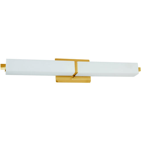 Contemporary LED 27 inch Aged Brass Vanity Light Wall Light