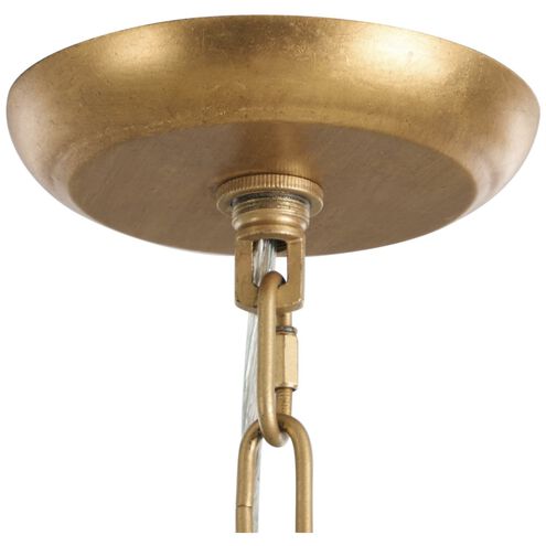 Clay 6 Light 31.5 inch Vintage Gold / Distressed Ivory Chandelier Ceiling Light