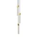 V Panels 3 Light 3.25 inch Brass Pendant Ceiling Light