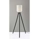 Kinsley 57.5 inch 100.00 watt Black Wood Floor Lamp Portable Light