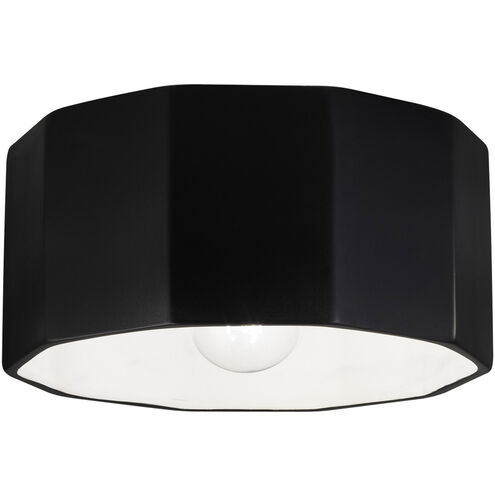 Radiance Collection 1 Light 12.25 inch Carbon Matte Black Outdoor Flush-Mount