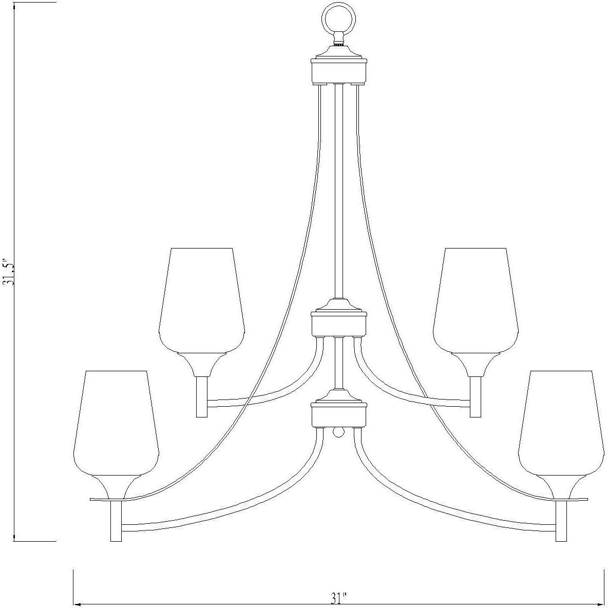 Joliet 9 Light 31 inch Chrome Chandelier Ceiling Light