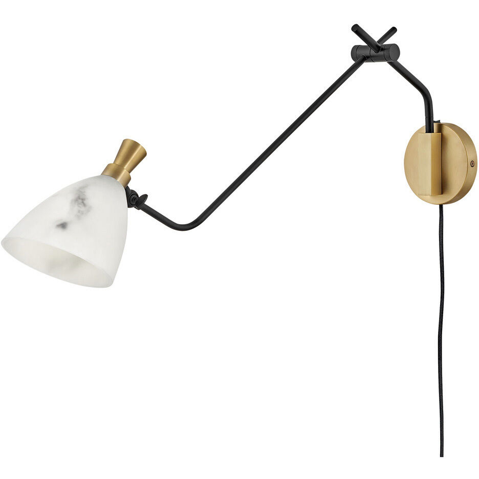 Sinclair 1 Light 5.25 inch Heritage Brass with Black Indoor Wall Sconce Wall Light