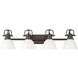 Yep Duncan Vanity Wall Light in Rubbed Bronze, Matte White