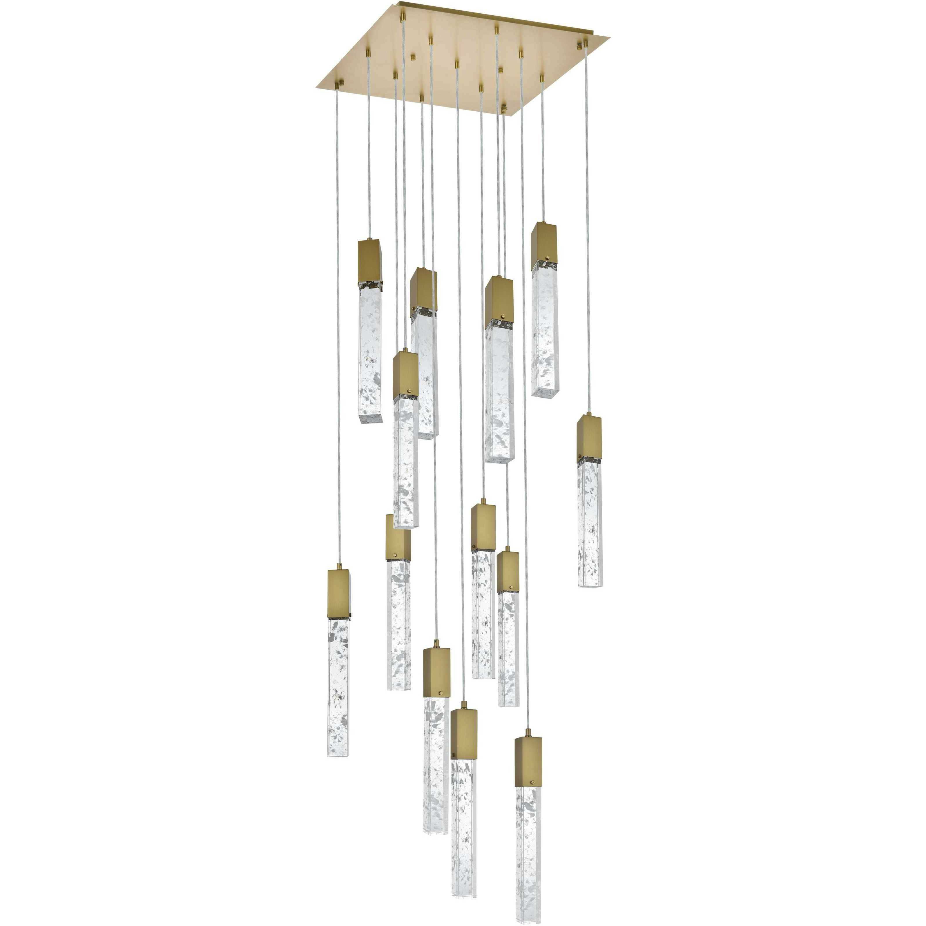 Aurora 13 Light 26 inch Satin Gold Pendant Ceiling Light