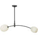 Artemis 2 Light 46.75 inch Oil Rubbed Bronze Pendant Ceiling Light in Alabaster Glass