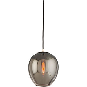 Newland 1 Light 9 inch Carbide Black and Polished Nickel Pendant Ceiling Light