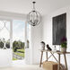 Arabella 5 Light 22 inch Black with Brushed Nickel Finish Candles Chandelier Ceiling Light, Globe
