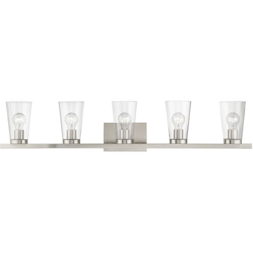 Cityview 5 Light 40 inch Brushed Nickel Vanity Sconce Wall Light, Extra Large