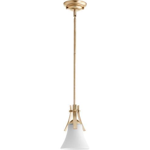 Aspen 1 Light 6.25 inch Aged Silver Leaf Pendant Ceiling Light